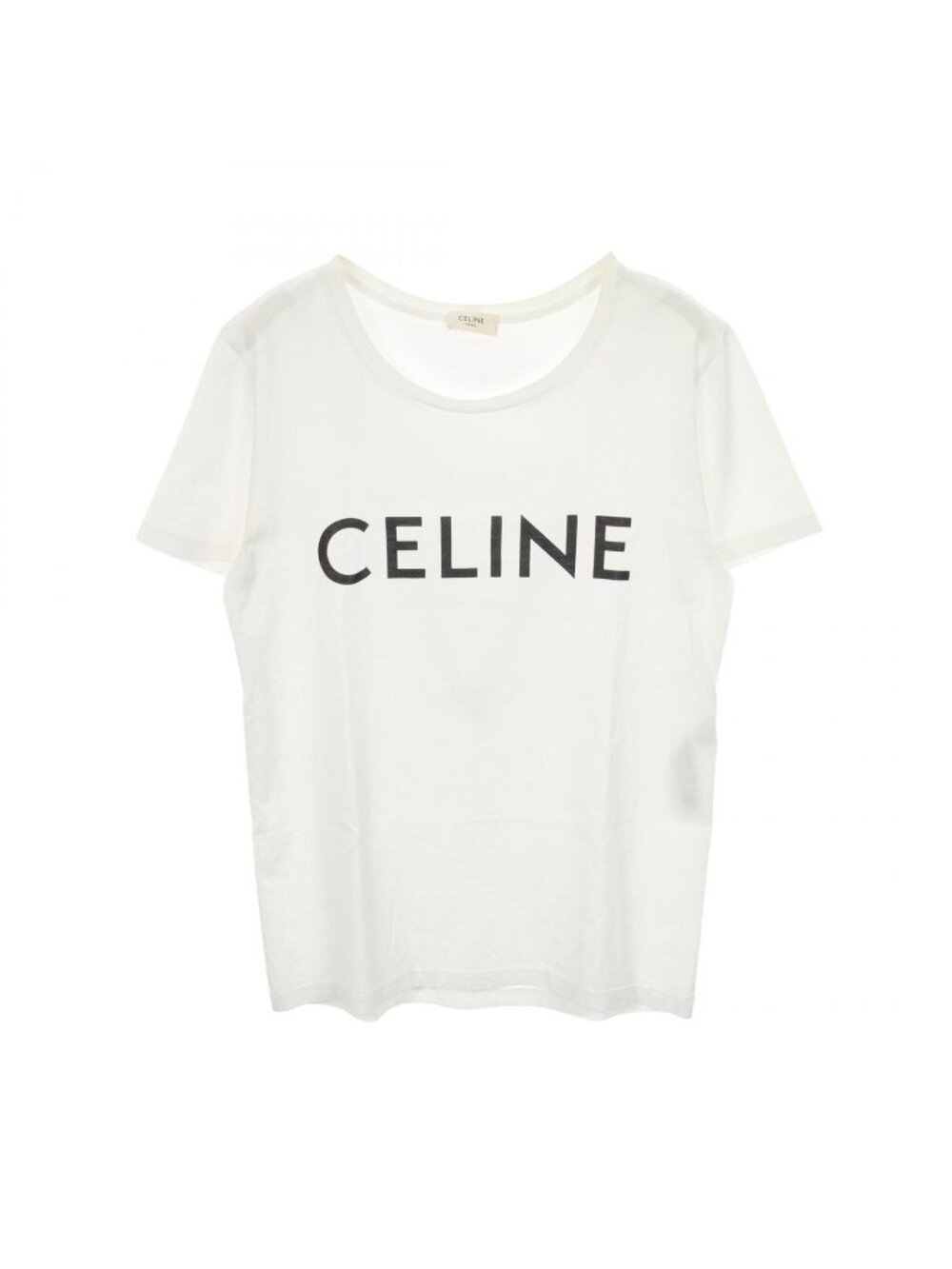 Celine Short Sleeve T-Shirt Logo Print Cotton